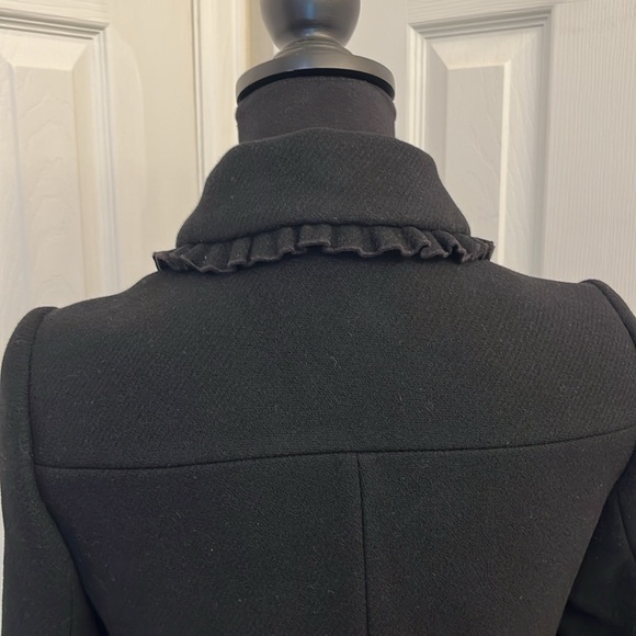 Kate Spade Black Wool Double Breasted Pea Coat size 0 - Picture 9 of 16